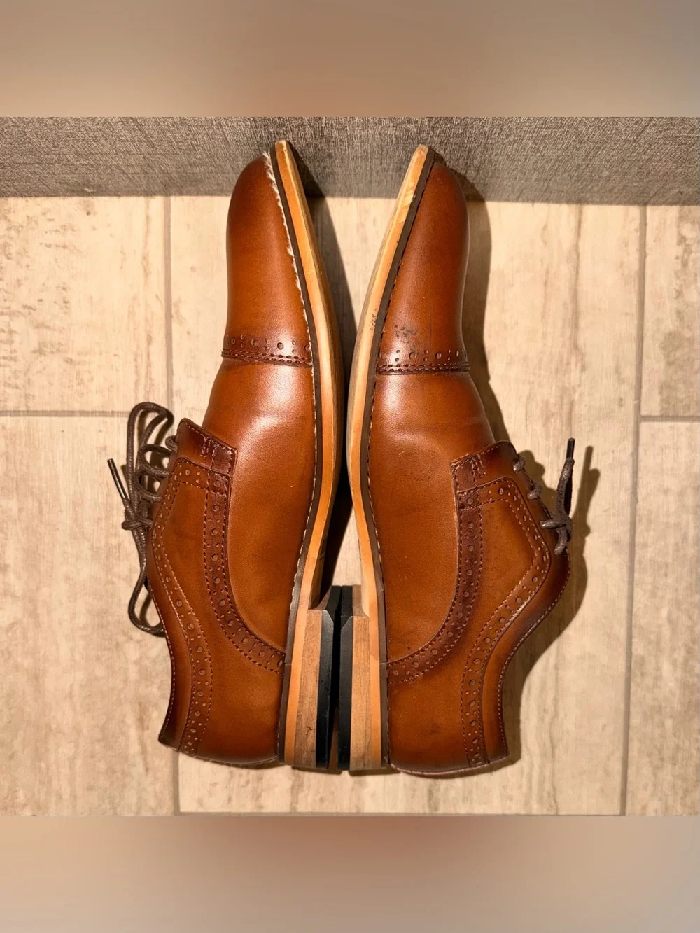 Stacy Adams Men’s Dickinson Cap-Toe Oxford Brown Shoes Size 4M